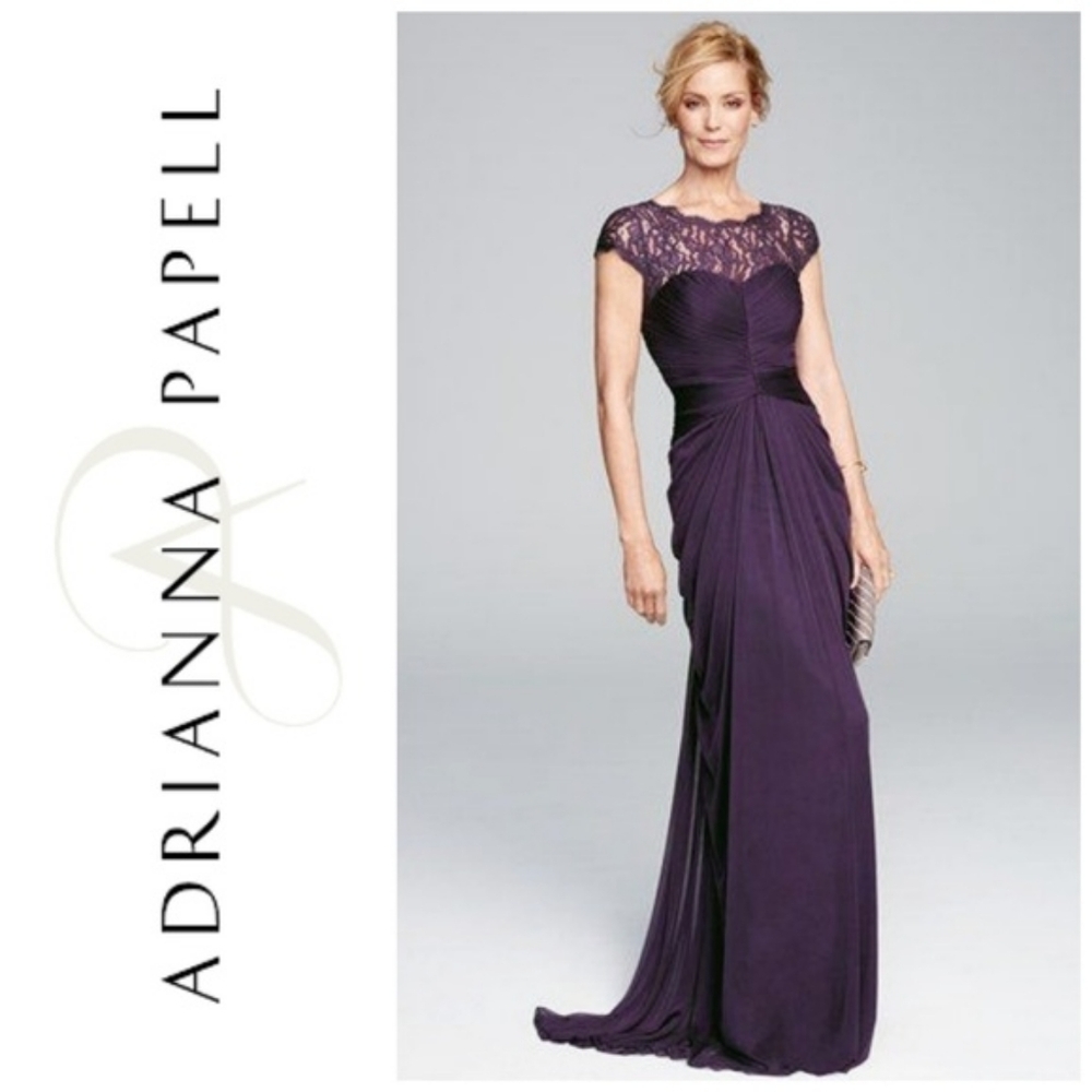 Adrianna Papell Aubergine Gown